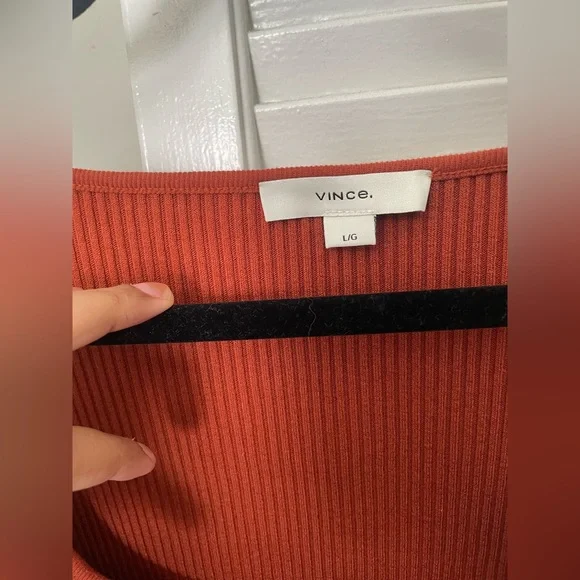 NWT Vince Rust Long Sleeve Dress SIZE LARGE 80 MSRP - Picture 5 of 6